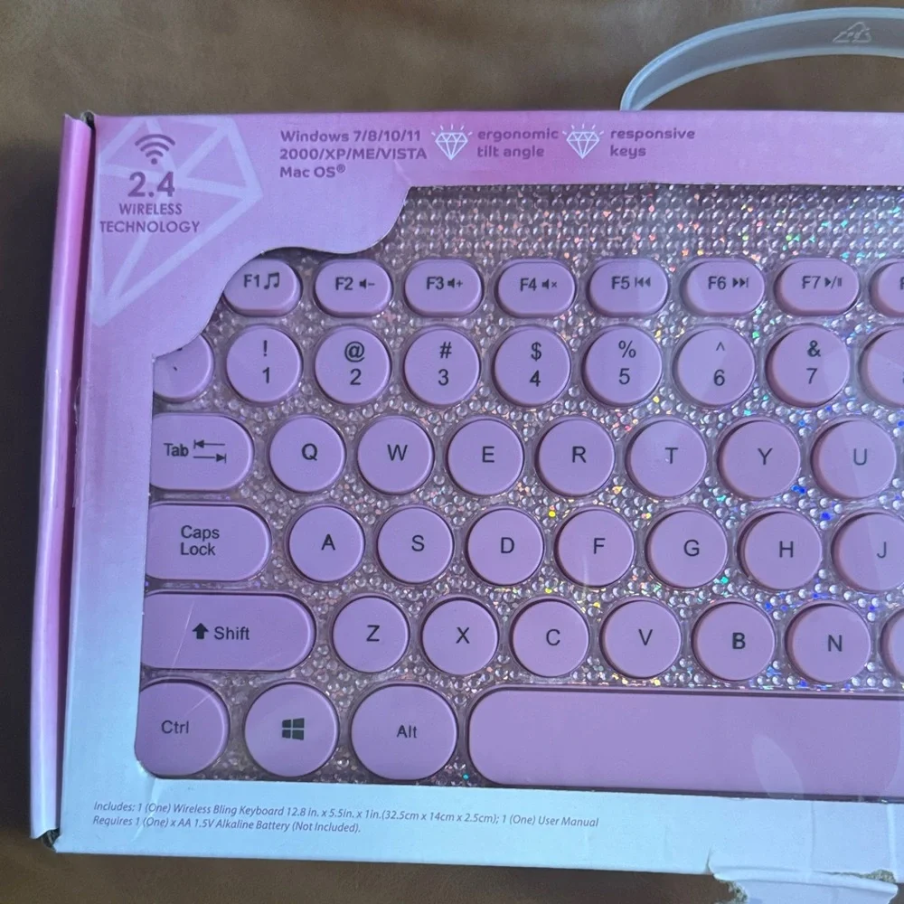 Wireless Bling Keyboard - Pink